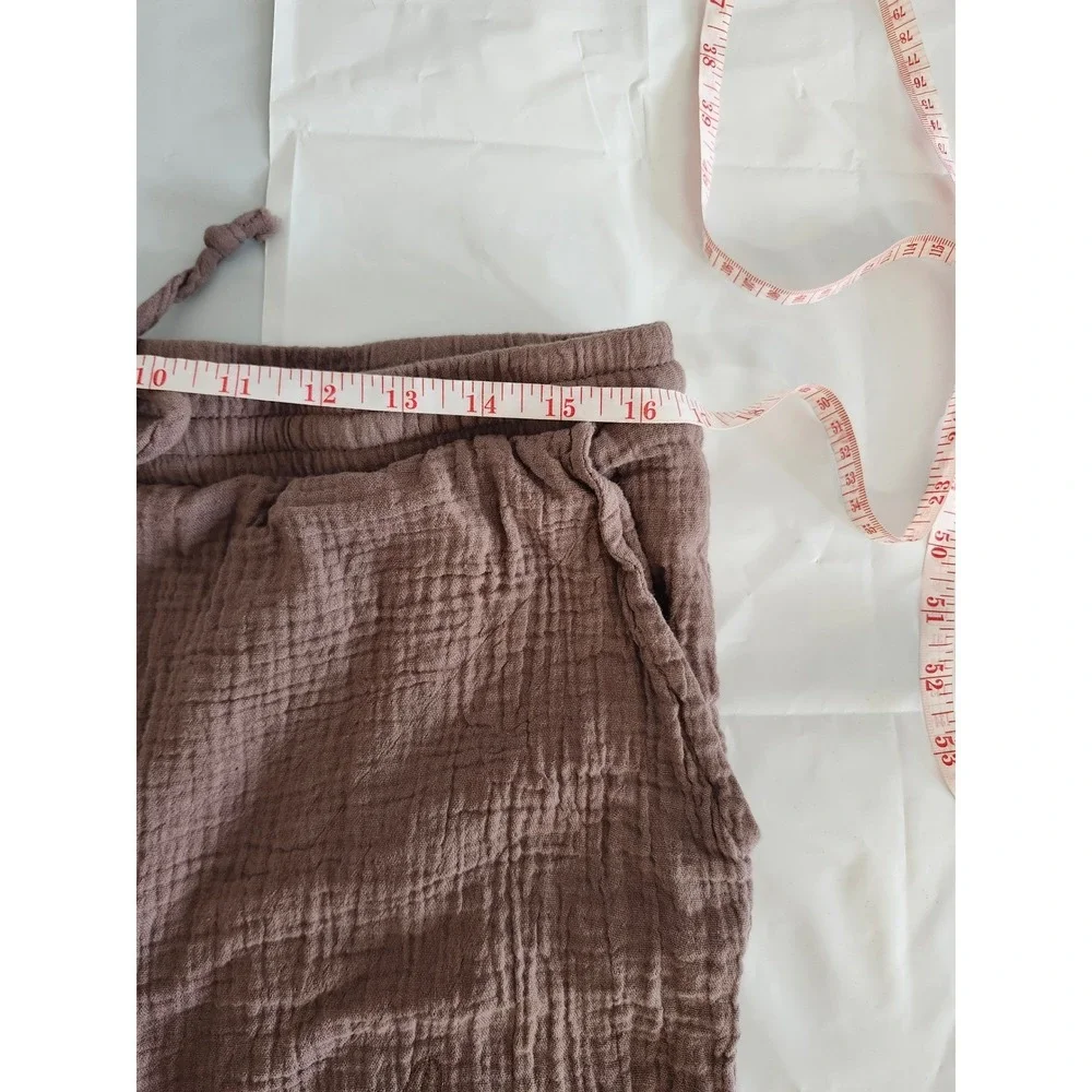 Nicole Miller New York 100% Cotton Gauze Lounge 1X Brwn‎ Beach Embroidered Set